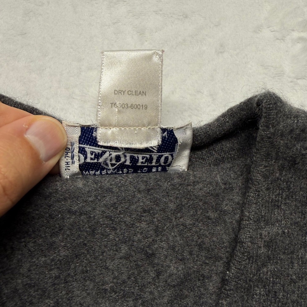 Pendleton 100% Cashmere Sweater S Gray Womens V Neck Quiet Luxury Pullover - Picture 4 of 8